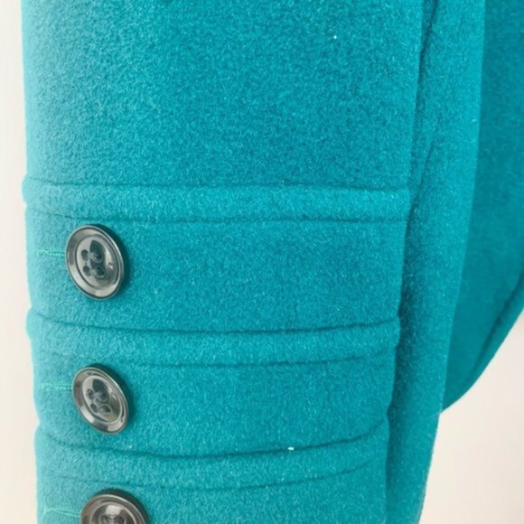 St. Johns Bay Winter Cashmere Wool Blend Coat in Rare Emerald Sz. M - Picture 10 of 10